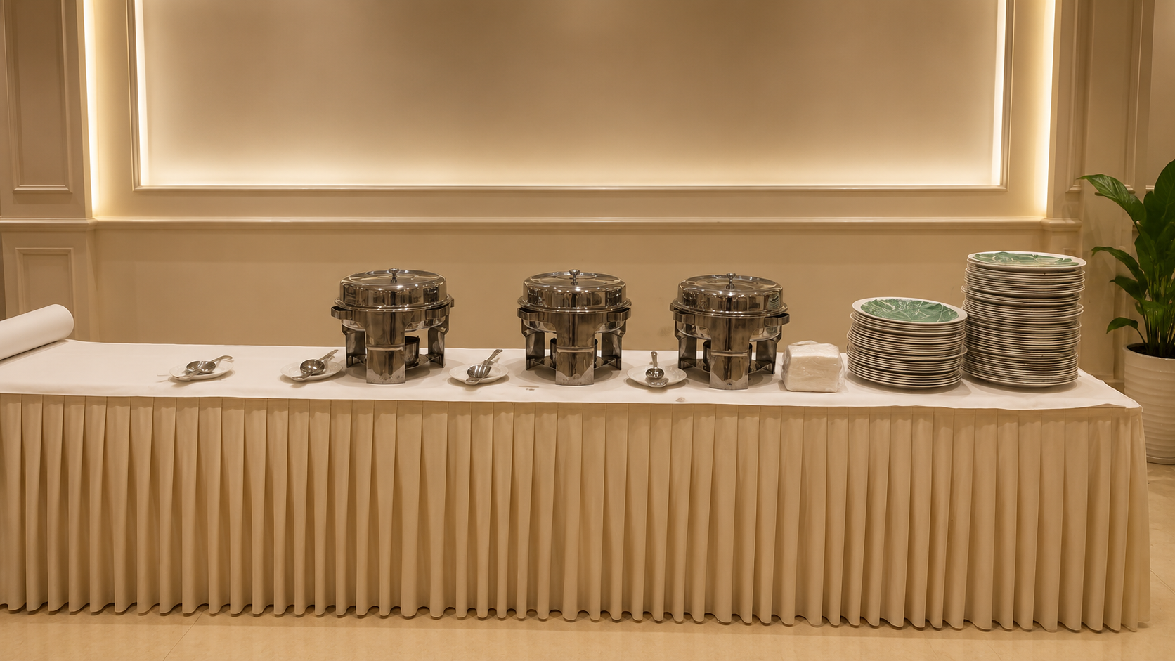 Catering table setup